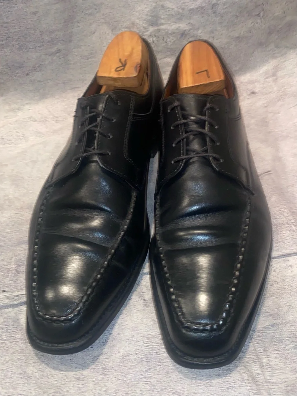RECRAFTED Allen Edmonds Charleston Derby Blucher Lace Up Apron Toe 9.5 E USA